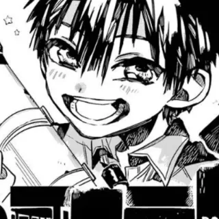 📎 Hanako-kun Toilet-bound Hanako-kun Anime, Mangá, Hanako-kun, fofo, sorrindo, uniforme escolar whatsapp sticker
