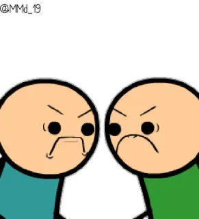 😡 cartoon, Cyanide and Happiness, angry, face, illustration telegram sticker