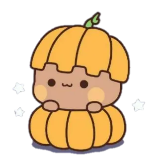 🐻 pumpkin, halloween, kawaii, cute, sticker, fall, autumn telegram sticker