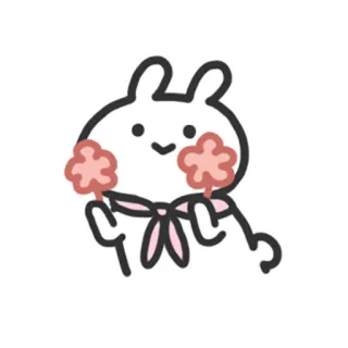 🌸 bunny, kawaii, cute, rabbit, animal, cartoon telegram sticker
