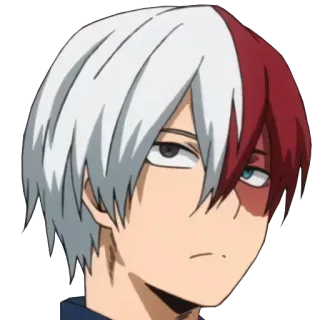 😒 Shoto Todoroki My Hero Academia anime, Shoto Todoroki, My Hero Academia, hero, student, quirk, half-cold half-hot whatsapp sticker