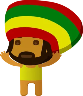 😉 rasta, reggae, giamaica, caraibi, bob marley, cultura telegram sticker
