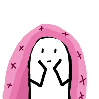 🌱 만화, 귀여운, 핑크, 캐릭터, 일러스트 telegram sticker