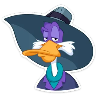 😏 Darkwing Duck cartoon, duck, Darkwing Duck, masked hero, disney telegram sticker