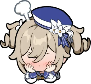 🎭 Barbara Genshin Impact Anime, Videospiel, Genshin Impact, Barbara, süß, verlegen whatsapp sticker