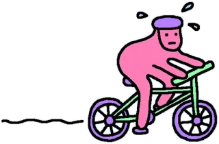 🐐 ciclismo, ejercicio, fitness, bici, sudor telegram sticker