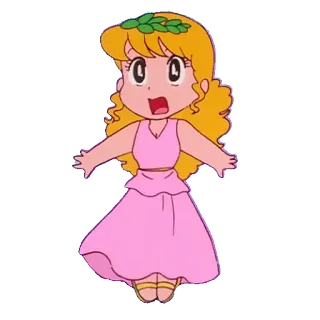 😧 Anime, Dibujos animados, Chica, Vestido, Princesa, Personaje telegram sticker