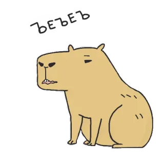 🥴 Безеѣ capivara, animal, roedor, fofo, adesivo telegram sticker