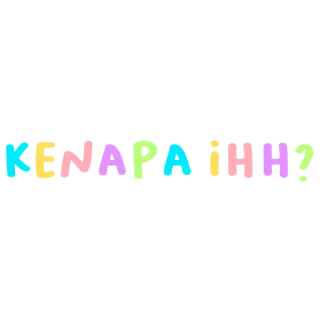 💬 KENAPA-IRHY? testo, colorato, domanda whatsapp sticker