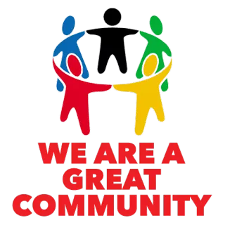 👨‍👨‍👧 WE ARE A
GREAT
COMMUNITY communauté, unité, gens, ensemble, soutien, harmonie telegram sticker
