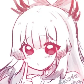 🧼 Anime, Manga, Cartoon, Mädchen, Süß, Gekritzel, Illustration telegram sticker