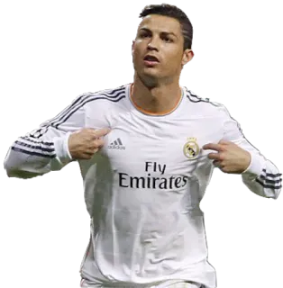 ☝ Cristiano Ronaldo soccer, football, athlete, sports, celebration, real madrid telegram sticker