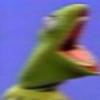 🤣 Kermit the Frog kermit, rana, meme, muppet, sfocato telegram sticker