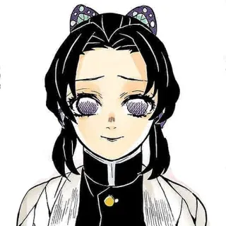 🌟 Shinobu Kocho Demon Slayer 动漫, 漫画, 鬼灭之刃, 蝴蝶忍, 角色, 蝴蝶, 肖像 telegram sticker
