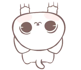 💭 สติกเกอร์, คาวาอิ, น่ารัก, สัตว์, แมว, การ์ตูน telegram sticker