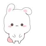 😜 conejo, lindo, kawaii, animal telegram sticker