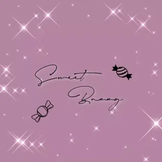 💭 Sweet Bunny lief, konijntje, schattig, glitters, snoepjes, roze telegram sticker