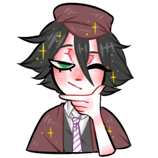 😉 anime, cartoon, character, art, digital art, illustration telegram sticker