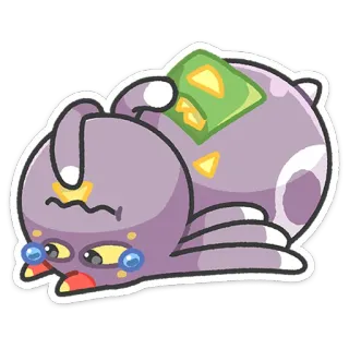 🤔 adesivo, desenho animado, fofo, monstro, engraçado, ilustração whatsapp sticker