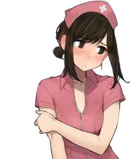😍 Медсестра, Аниме, Медицинский, Женщина, Мультфильм telegram sticker