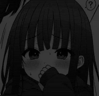 ▪️ garota anime, mangá, corando, fofa, kawaii telegram sticker