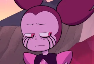 😞 Spinel Steven Universe cartoon, character, sad, crying, animated whatsapp sticker