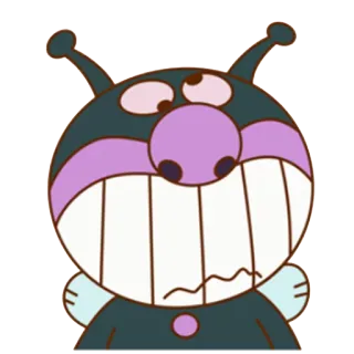 😵 Kartun, Karakter, Lucu, Tersenyum, Serangga telegram sticker