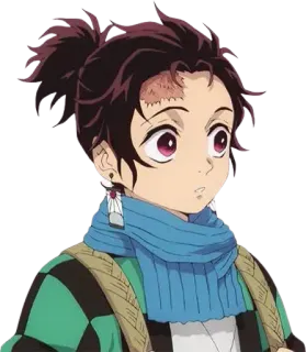 🎭 Tanjiro Kamado Demon Slayer anime, demon slayer, tanjiro kamado, cartoon whatsapp sticker