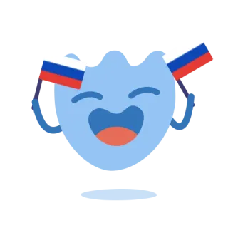 🇷🇺 bendera, Rusia, kartun, simbol, emoji, bendera Rusia telegram sticker