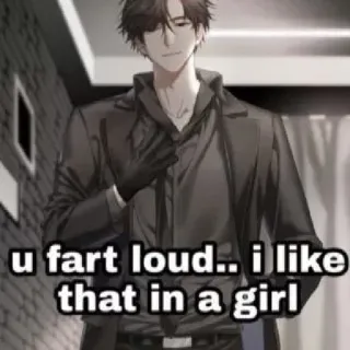 😍 Jumin Han Mystic Messenger u fart loud.. i like that in a girl telegram sticker
