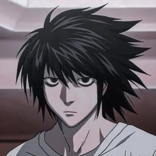 🌟 L Lawliet Death Note anime, death note, l, l lawliet, detective, character telegram sticker