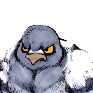 💪 oiseau, pigeon, en colère, animal, dessin animé whatsapp sticker