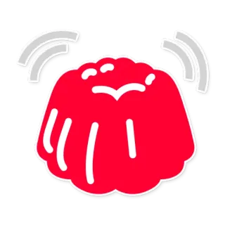 🍮 gelée, vibration, rouge, nourriture, dessert telegram sticker