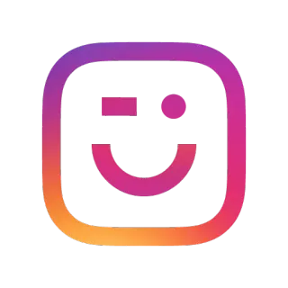 😉 Instagram, Media sosial, Ikon, Stiker, Emoji, Persegi telegram sticker