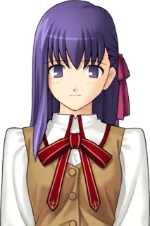 🙂 Sakura Matou Fate/stay night Anime, Personnage, Fille, Sakura Matou, Fate/stay night telegram sticker