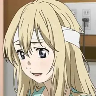 🤍 anime, injured, girl, bandaged, blonde hair telegram sticker