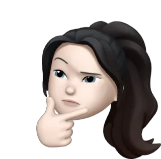 🎡 pensando, mulher, dúvida, ponderando, curiosa telegram sticker