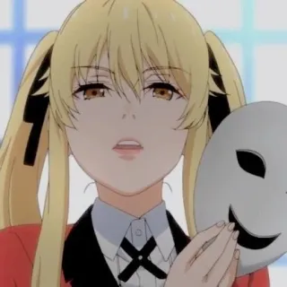 🦮 Mary Saotome Kakegurui anime, Kakegurui, Mary Saotome, rubia, chica telegram sticker