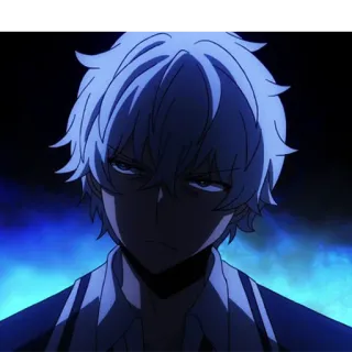 🥶 Anime, Pelo blanco, Serio, Personaje masculino telegram sticker