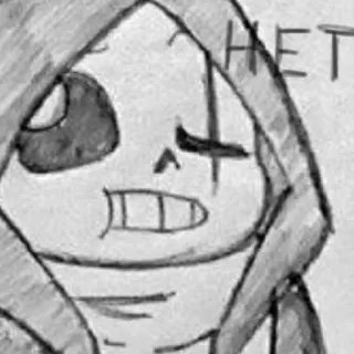 👎 Sans HET skeleton, undertale, video game, fanart telegram sticker