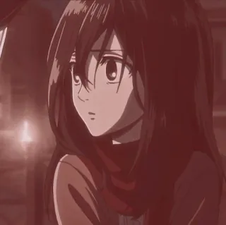 💗 Mikasa Ackerman Attack on Titan Anime, Charakter, Mikasa, Attack on Titan, Cartoon telegram sticker