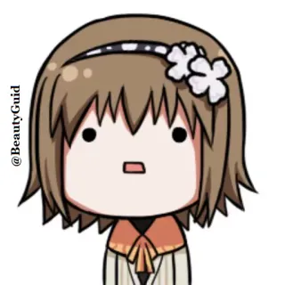 😧 @BeautyGuid anime, girl, cartoon, chibi telegram sticker