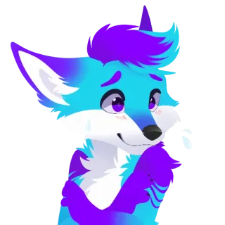 ☺️ zorro, dibujos animados, lindo, peludo, antropomórfico, animal, personaje telegram sticker
