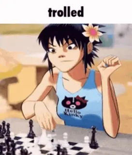 🍜 Noodle Gorillaz trolled gorillaz, noodle, dikerjai, catur, kartun, musik, band telegram sticker