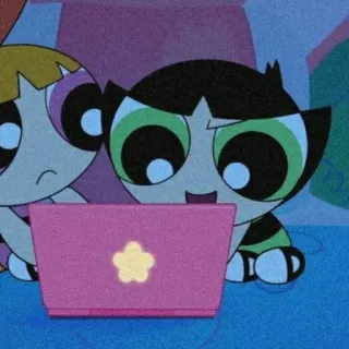 🍭 Buttercup Powerpuff Girls Dibujos animados, Serie de TV, Chica, Las Chicas Superpoderosas, Bellota, Ordenador telegram sticker