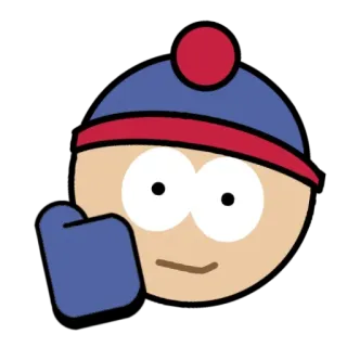 🌟 Stan Marsh South Park カートゥーン, 中指, 攻撃的, スタン・マーシュ, サウスパーク telegram sticker
