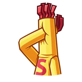 🤦‍♀️ S dessin animé, numéro 5, lettre S, bras, main telegram sticker