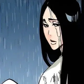 🐈‍⬛ anime, woman, crying, sad, manga telegram sticker
