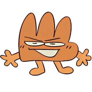 🤩 Personaje de dibujos animados, Naranja, Cara sonriendo con sorna, Animado telegram sticker