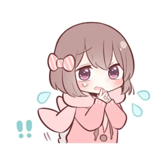 😭 cartoon, anime, girl, cute, sticker telegram sticker